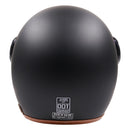 Axor Jet Open Face Motorcycle Scooter Helmet Matt Black With Brown Liner