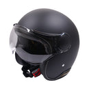 Axor Jet Open Face Motorcycle Scooter Helmet Matt Black With Black Liner