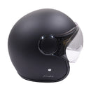 Axor Jet Open Face Motorcycle Scooter Helmet Matt Black With Black Liner