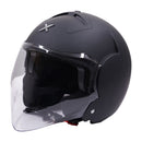 Axor Striker Open Face Motorcycle Scooter Helmet With Full Visor Matt Black