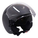 Axor Striker Open Face Motorcycle Scooter Helmet With Full Visor Matt Black
