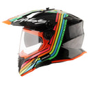 Axor X-Cross Motorcycle Helmet Dual Sport Adventure Crash Helmet Black/Grey Sun Visor ECE22.06 - Free Pinlock & Smoked Visor