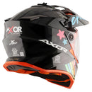 Axor X-Cross Motorcycle Helmet Dual Sport Adventure Crash Helmet Black/Grey Sun Visor ECE22.06 - Free Pinlock & Smoked Visor