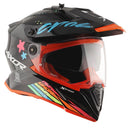 Axor X-Cross Motorcycle Helmet Dual Sport Adventure Crash Helmet Black/Grey Sun Visor ECE22.06 - Free Pinlock & Smoked Visor