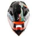 Axor X-Cross Motorcycle Helmet Dual Sport Adventure Crash Helmet Black/Grey Sun Visor ECE22.06 - Free Pinlock & Smoked Visor