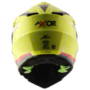 Axor X-Cross Motorcycle Helmet Dual Sport Adventure Crash Helmet Neon Yellow/Red Sun Visor ECE22.06 - Free Pinlock & Smoked Visor