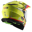 Axor X-Cross Motorcycle Helmet Dual Sport Adventure Crash Helmet Neon Yellow/Red Sun Visor ECE22.06 - Free Pinlock & Smoked Visor
