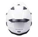 Stealth Fighter Open Face Motorcycle Helmet Removable Chin Bar & Drop Down Sun Visor Gloss White