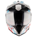 Axor X-Cross Motorcycle Helmet Dual Sport Adventure Crash Helmet White/Red Sun Visor ECE22.06 - Free Pinlock & Smoked Visor