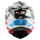 Axor X-Cross Motorcycle Helmet Dual Sport Adventure Crash Helmet White/Red Sun Visor ECE22.06 - Free Pinlock & Smoked Visor