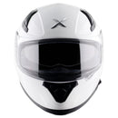 Axor Apex Full Face Motorcycle Helmet Gloss White With Drop Down Sun Visor & Pinlock Included