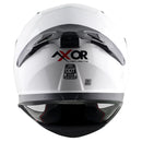Axor Apex Full Face Motorcycle Helmet Gloss White With Drop Down Sun Visor & Pinlock Included