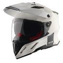 Axor X-Cross Motorcycle Helmet Dual Sport Adventure Crash Helmet Gloss White Sun Visor ECE22.06 - Free Pinlock & Smoked Visor