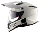 Axor X-Cross Motorcycle Helmet Dual Sport Adventure Crash Helmet Gloss White Sun Visor ECE22.06 - Free Pinlock & Smoked Visor