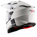 Axor X-Cross Motorcycle Helmet Dual Sport Adventure Crash Helmet Gloss White Sun Visor ECE22.06 - Free Pinlock & Smoked Visor