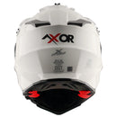 Axor X-Cross Motorcycle Helmet Dual Sport Adventure Crash Helmet Gloss White Sun Visor ECE22.06 - Free Pinlock & Smoked Visor