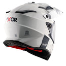 Axor X-Cross Motorcycle Helmet Dual Sport Adventure Crash Helmet Gloss White Sun Visor ECE22.06 - Free Pinlock & Smoked Visor