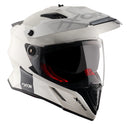 Axor X-Cross Motorcycle Helmet Dual Sport Adventure Crash Helmet Gloss White Sun Visor ECE22.06 - Free Pinlock & Smoked Visor