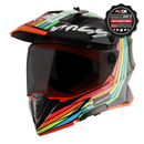 Axor X-Cross Motorcycle Helmet Dual Sport Adventure Crash Helmet Black/Grey Sun Visor ECE22.06 - Free Pinlock & Smoked Visor
