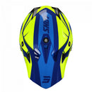 Shot Pulse Adults MX Helmet Revenge Navy Neon Yellow Blue Gloss