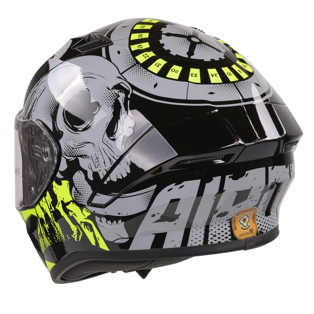 Airoh Valor Akuna Motorcycle Helmet & Visor (Matt Grey Black / 53-54cm | XS / No Additional Visor