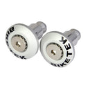 Bike It Silver 13mm & 18mm Bar Ends With Carbon Fibre Insert