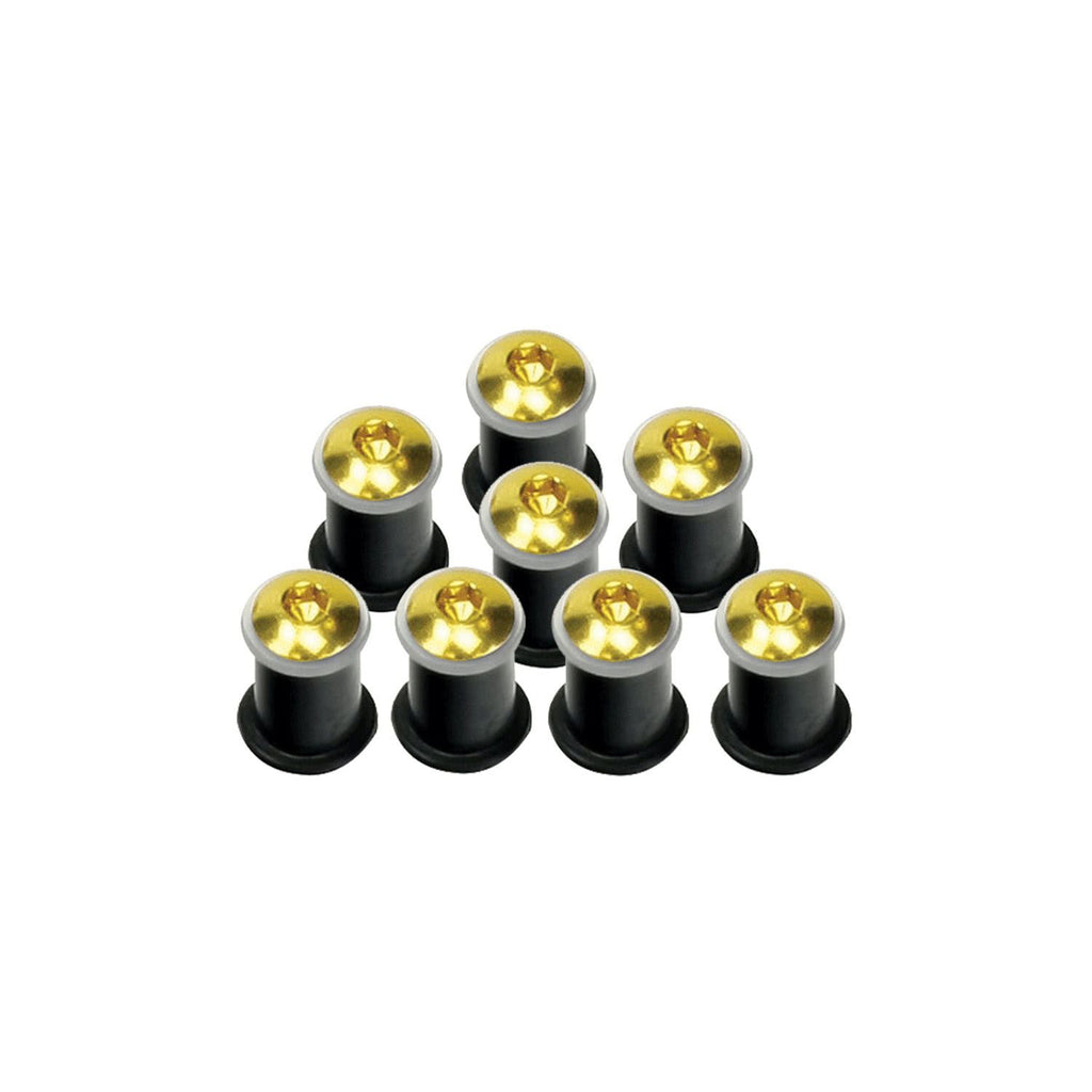 Kickstarter Black Aluminum Screw Set With Rubber Nuts For Motorcycle Fairing & Panels – Universal Fit