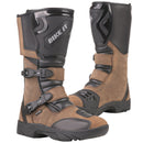 Bike It 'Triple-Black' Motorcycle Motorbike Adventure Boots - Brown