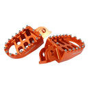 BikeTek MX Forged Wide Platform Footpegs KTM Orange