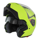 GSB G-339 ADULT FLIP ROAD HELMET PLAIN FLUORO YELLOW GLOSS