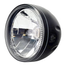 Universal 5¾" Halo Headlight Side Mount High Chrome H4 12V 60/55W