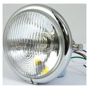 Universal Bates Style Chrome Headlight 5¾" Side Mount E-Marked Right Dip
