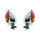 Bike It Flush Fit Mini Custom Indicators With Chrome Body And Amber Lens