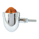 Bike It Short Stem Mini Custom Indicators With Chrome Body And Amber Lens