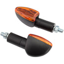 Bike It Long Stem Mini Spear Indicators With Black Body And Amber Lens