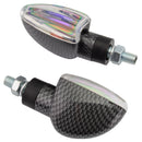Bike It Short Stem Mini Spear Indicators With Carbon Look Body And Iridium Lens