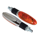 Bike It Torch Indicators With Chrome Body And Amber Lens