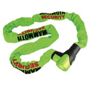 Mammoth Security Motorcycle Chain Integral Lock Heavy Duty 10mm Thick Hardened Steel Security Chain 1.6 Metre Length