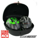 BikeTek 52L ABS Motorcycle Luggage Top Box – Durable Top Case for Motorbikes & Scooters