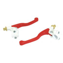Bike It Lever Assembly Universal Short Red Lever/White Perch (Without Mirror Boss)
