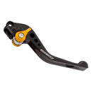 BikeTek Adjustable CNC Brake Lever Short - Black / Gold Adjuster -
