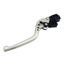 BikeTek Adjustable CNC Clutch Lever Long - Titanium / Black Adjuster -