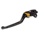 BikeTek Adjustable CNC Clutch Lever Long - Black / Gold Adjuster -