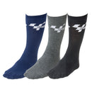MotoGP Socks Cotton Mix 3 Pairs Black Grey Blue Triple Pack Everyday Socks