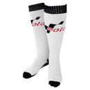 MotoGP White Motorcycle Socks Black White Knee Length Boot Socks