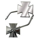 Bike It Maltese Cross Universal Chrome Mirrors