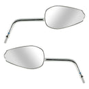 Bike It Dyna Universal High Chrome Mirrors With Reverse Thread Adaptor Option