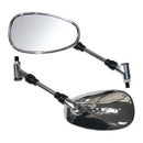 Bike It Pair Of Oval Chrome Yamaha Mirrors -