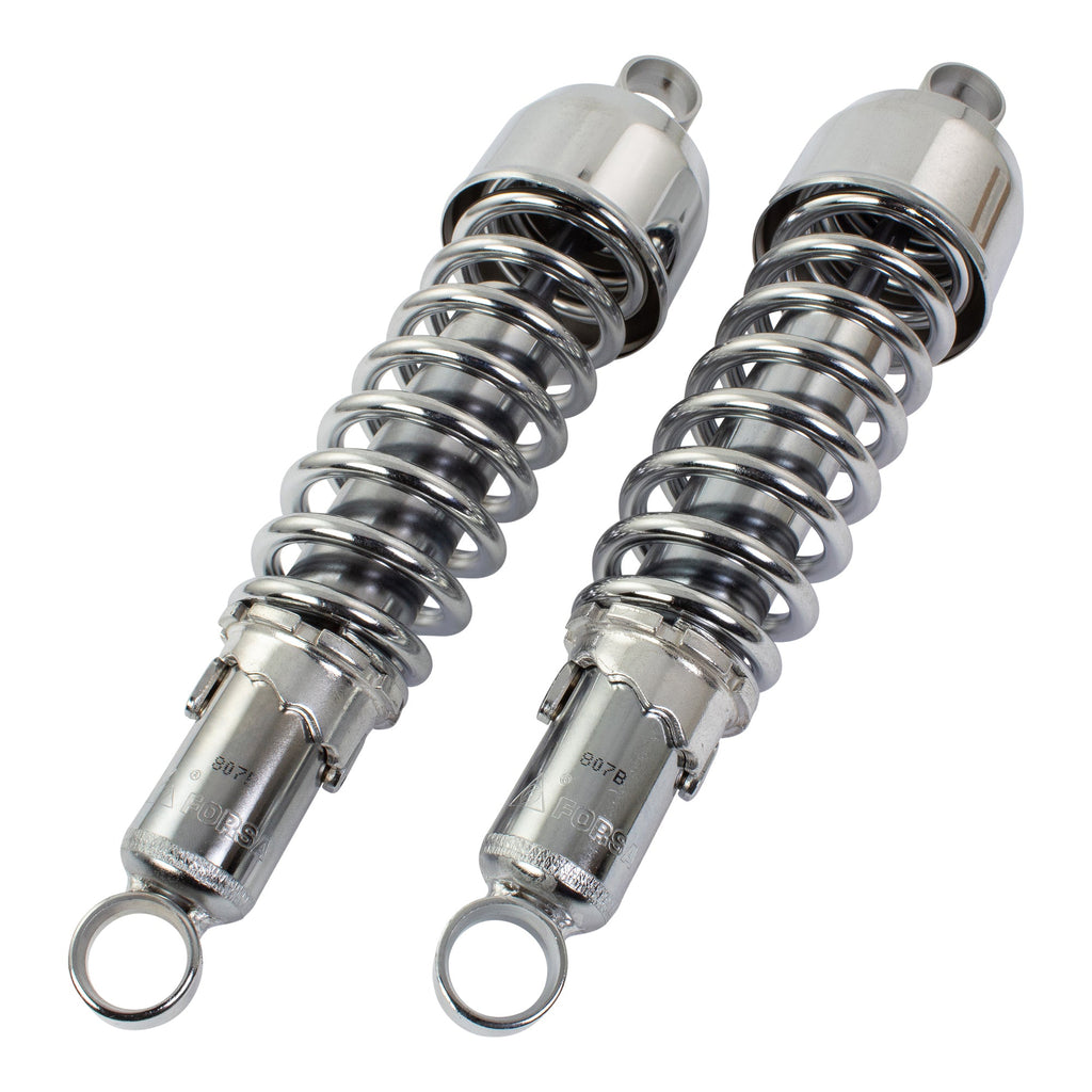 Bike It 305mm Eye To Eye Chrome Twin Shock Absorbers – Biker Parts 