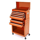 BikeTek Orange Rolling Tool Cabinet With Top Chest